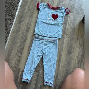 Kickee Pants I love mom Kids Pajama Set